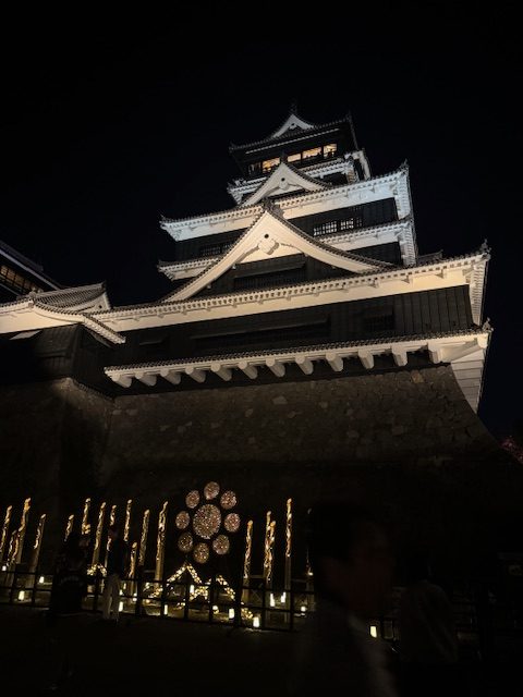 夜の熊本城と食べ歩き！